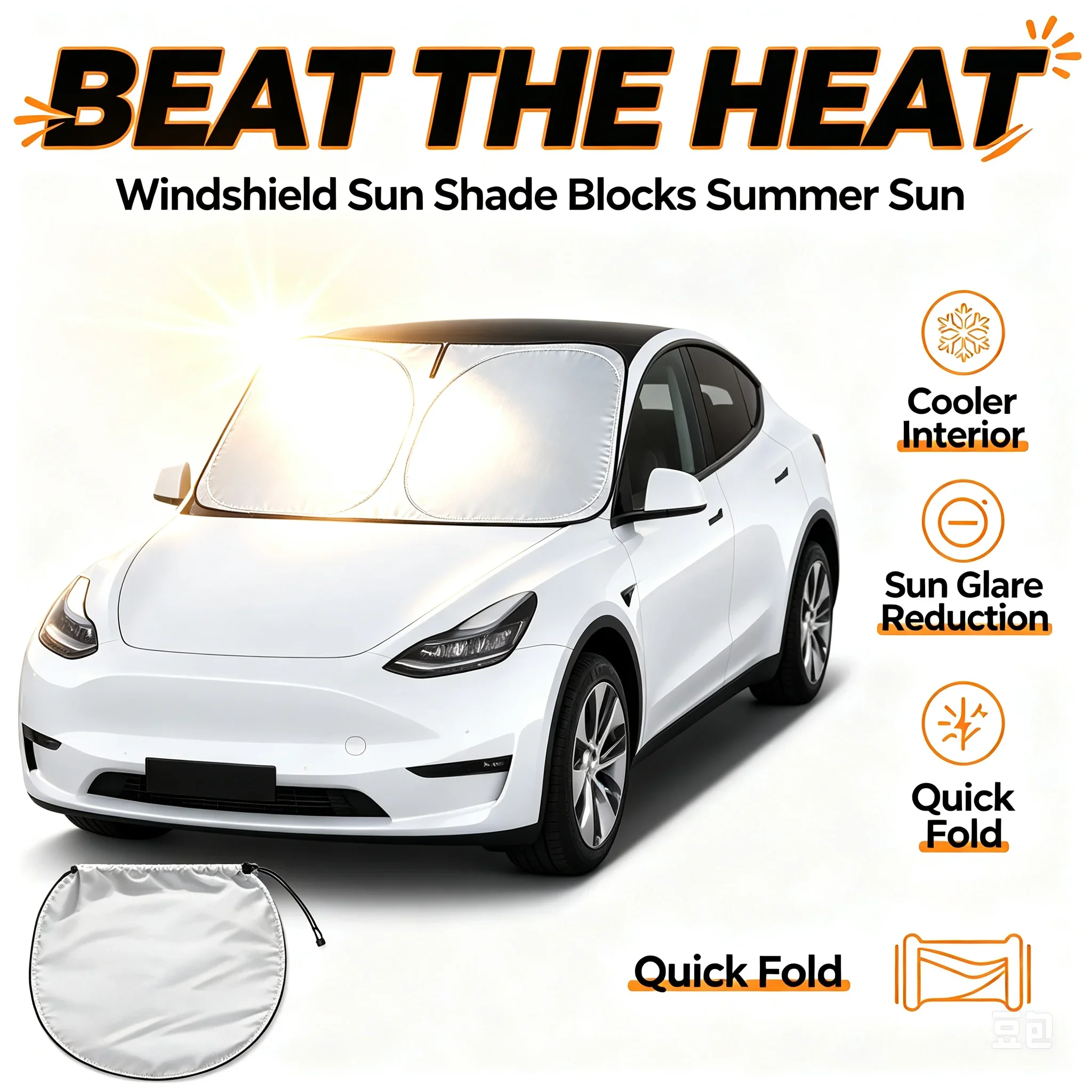 Car Windshield Sun Visor Folda - огляд і ціна Windshield Sun Shade