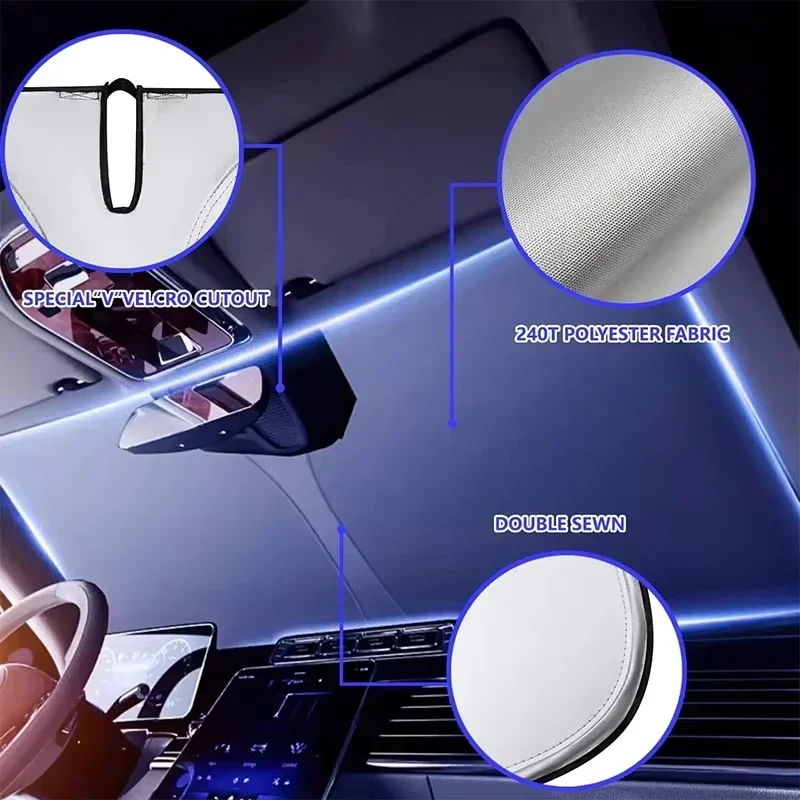 Car Windshield Sun Visor Folda - огляд і ціна Windshield Sun Shade