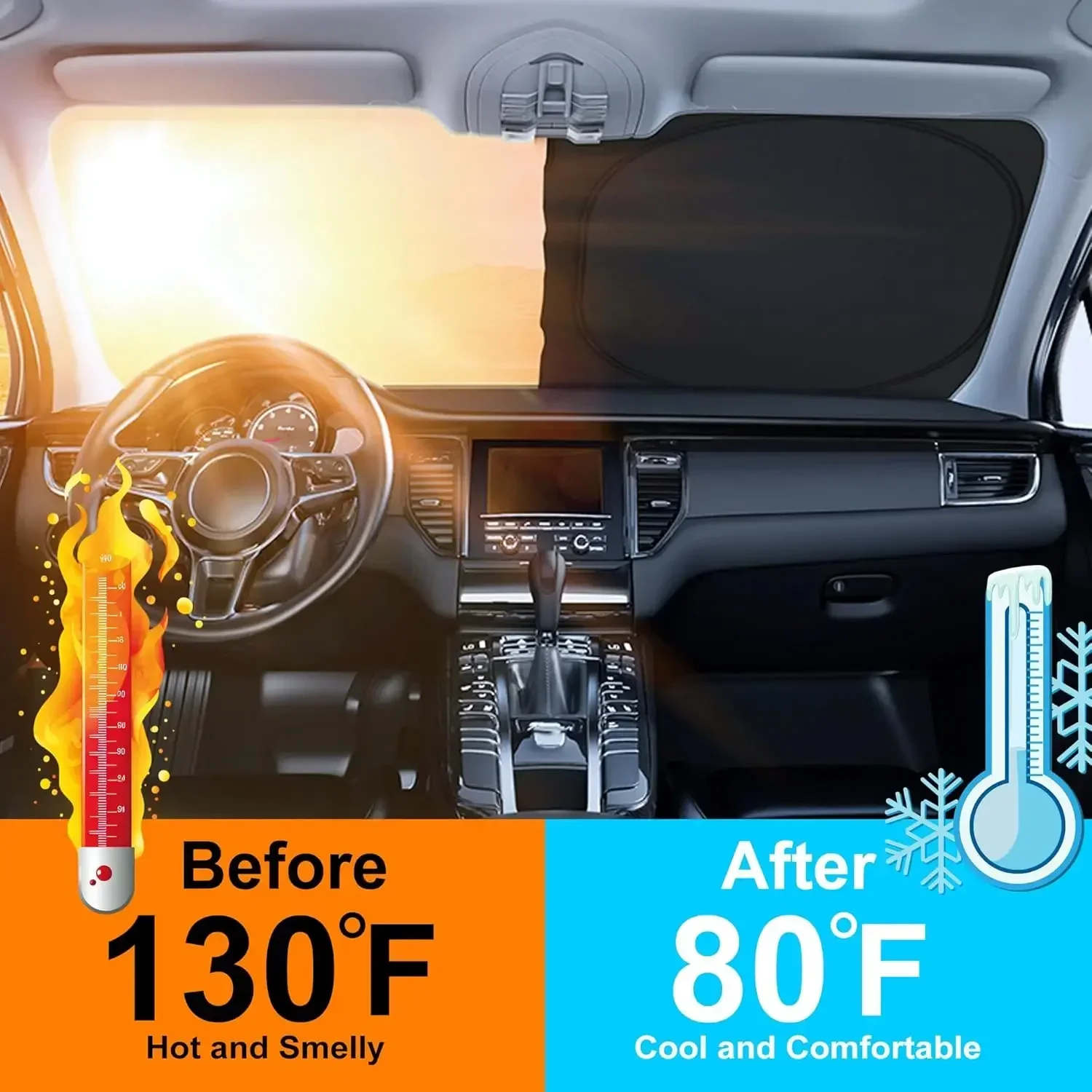 New Summer Car Front Window Su - огляд і ціна Windshield Sun Shade