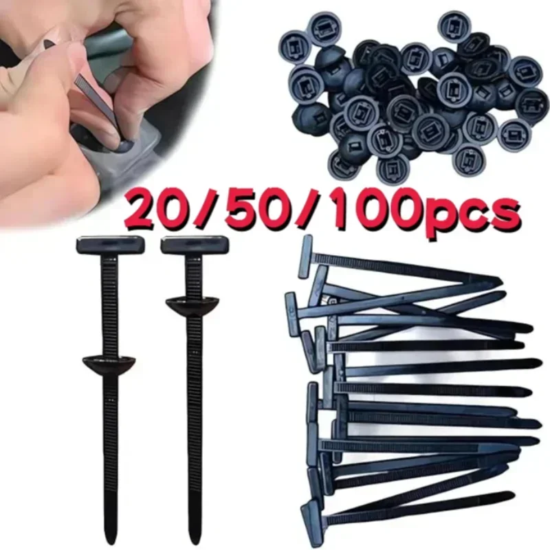 5-200pcs Nylon Cable Tie Buckl - огляд і ціна Car Cable Organizer