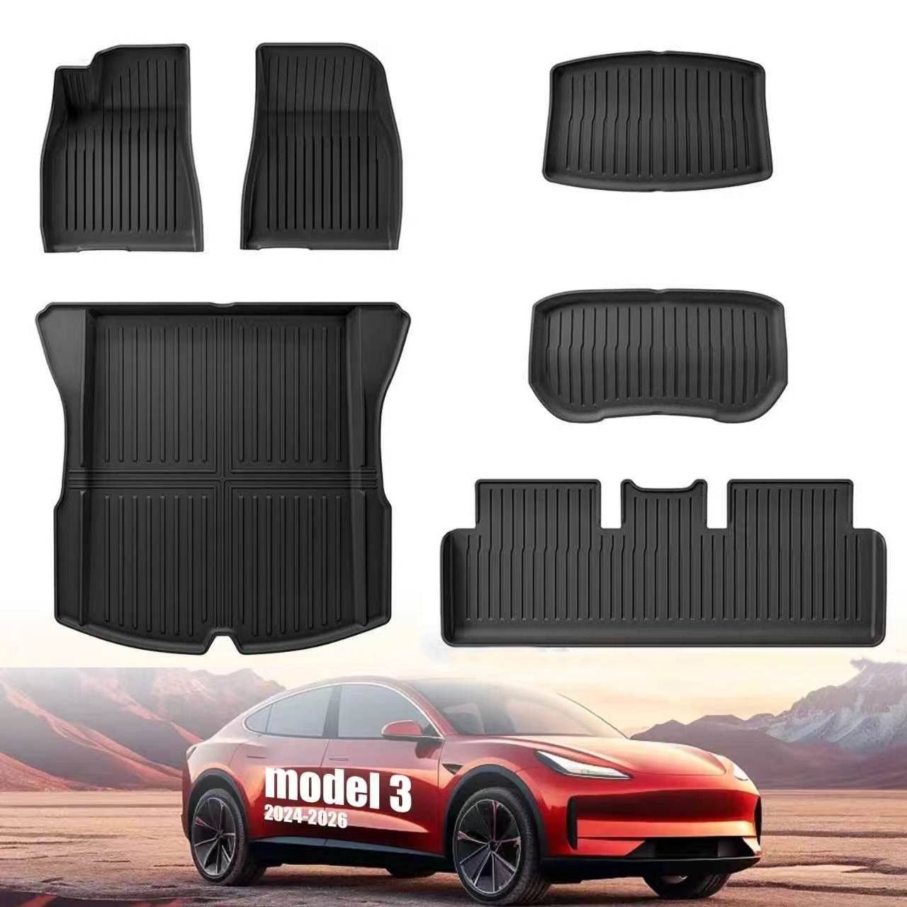For 2024‑2026 Model 3 Highland - огляд і ціна Car Floor Mat
