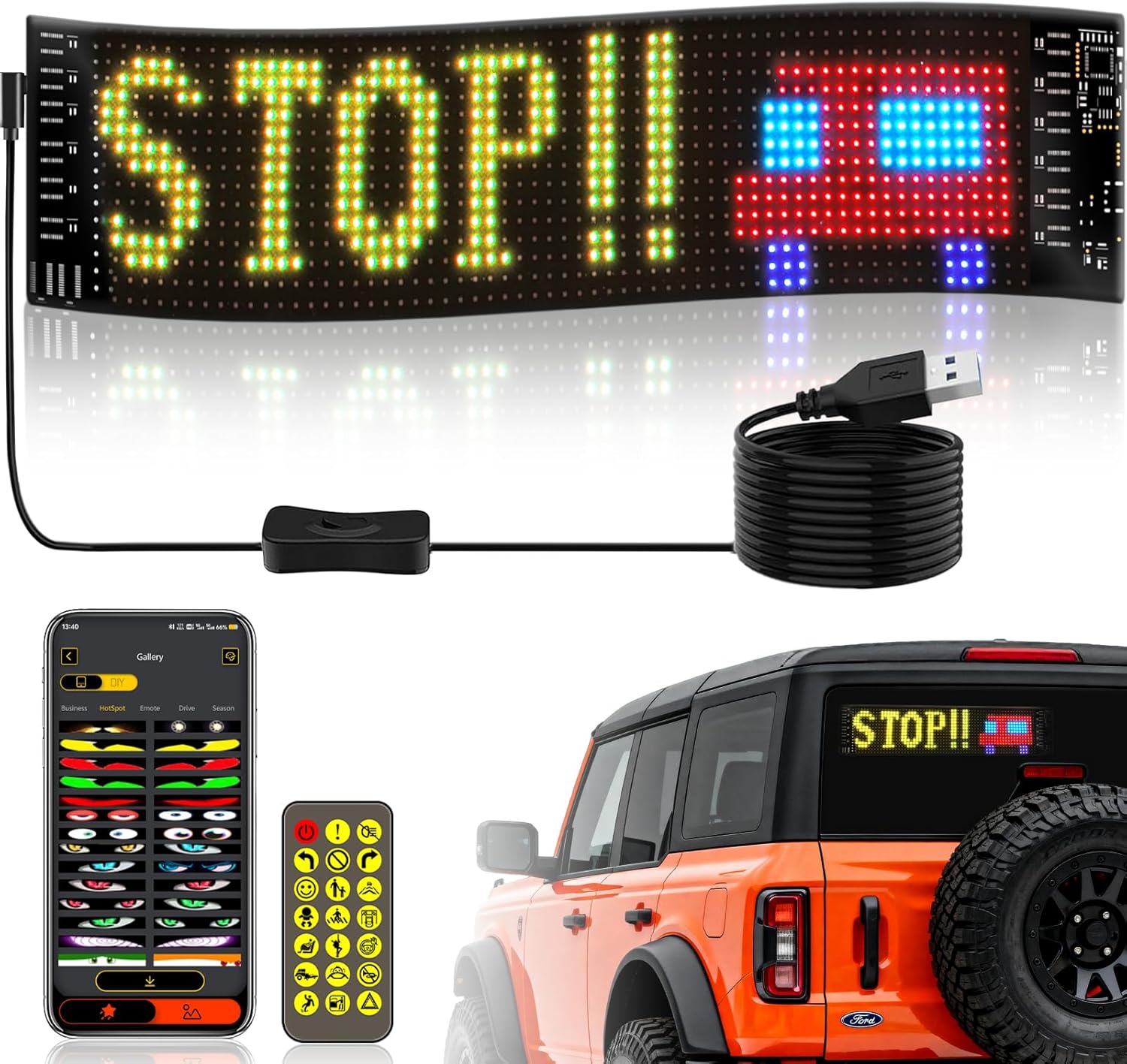 LED Car Sign Flexible LED Matr - огляд і ціна Car Led Light