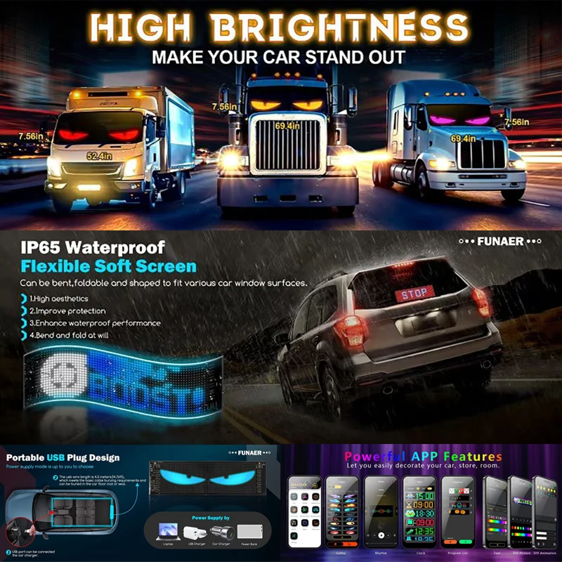 Led Display Truck Eye Car Sign - огляд і ціна Car Led Light