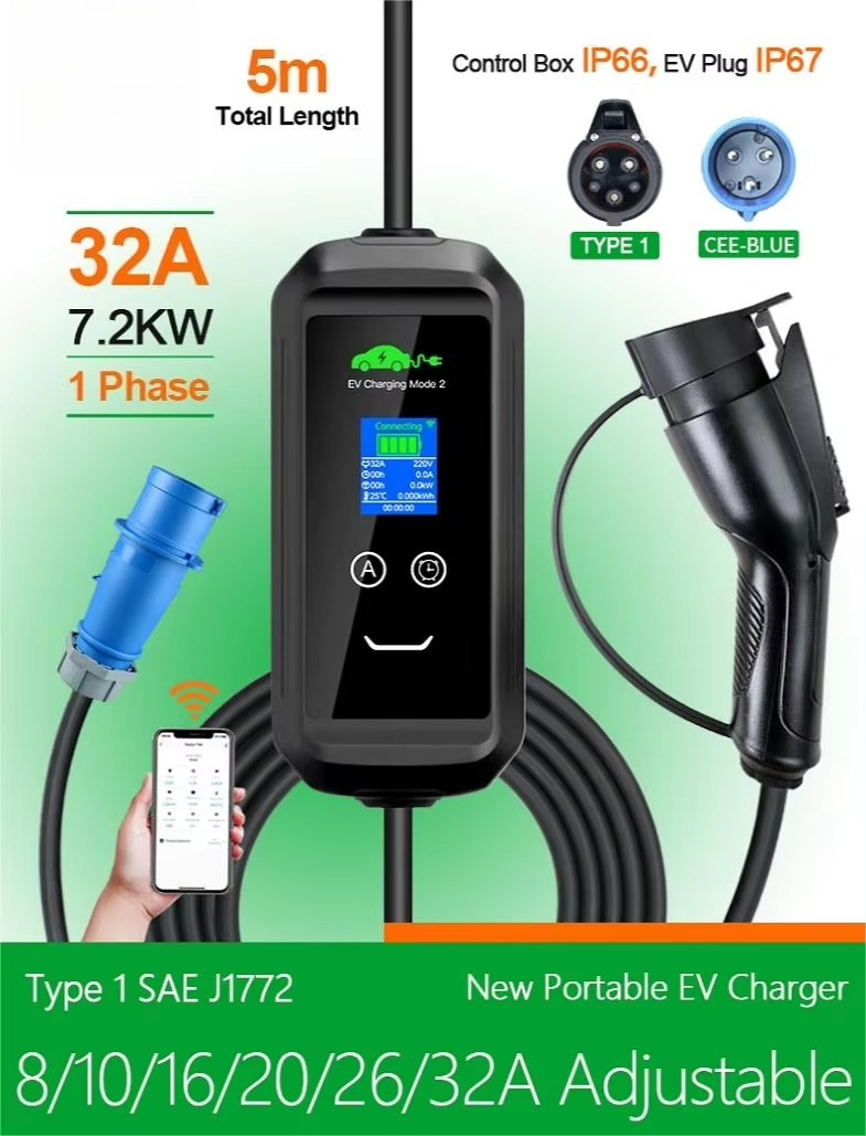 Custom USA AC Portable EV Char - огляд і ціна Car Charger