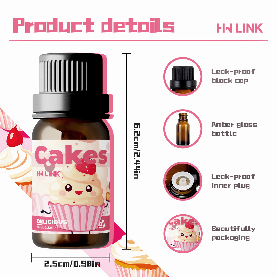 10ml Cakes Fragrance Oils Cand - огляд і ціна Car Air Freshener