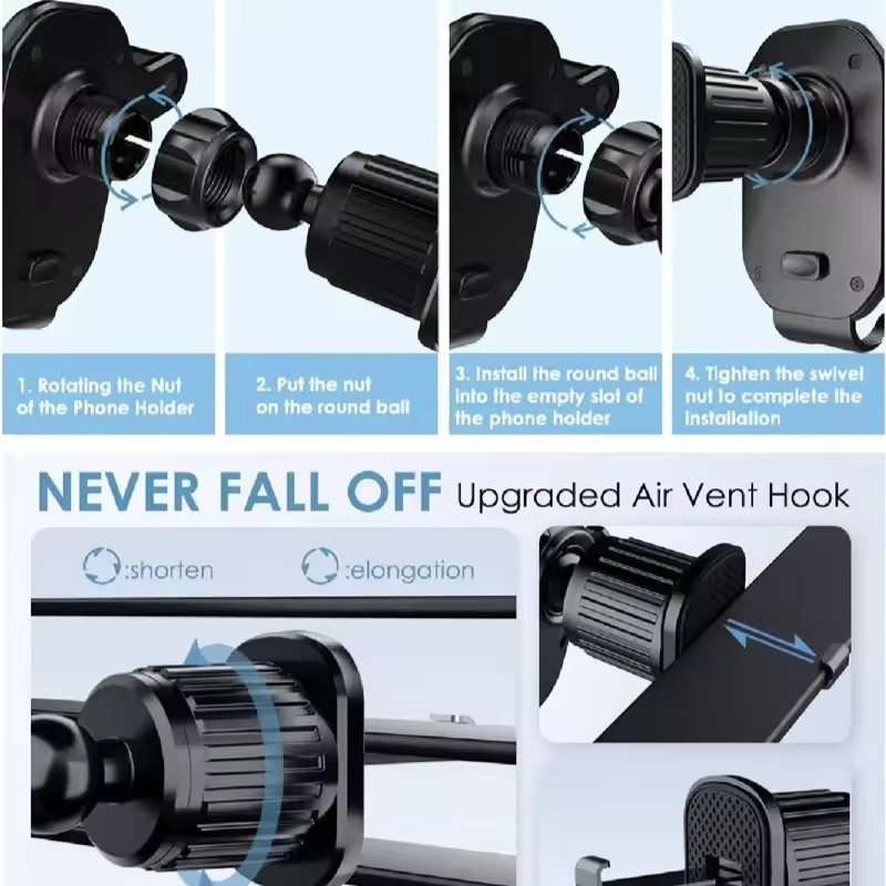 Universal Car Hook Base Phone  - огляд і ціна Car Phone Holder