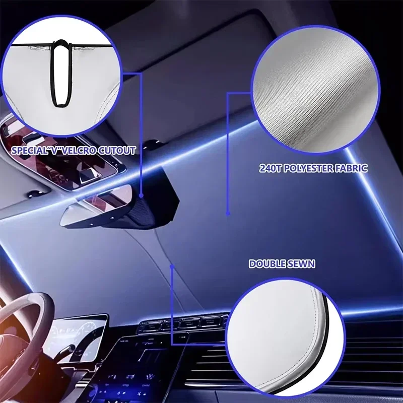 Car Front Window Sunshade UV P - огляд і ціна Windshield Sun Shade